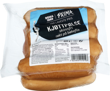 Prima Kjøttpølse u/Skinn 800g