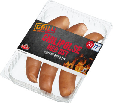 Chilipølse med Ost 600g