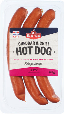 Chili & Cheddar Hot Dog 240g