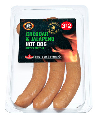 Cheddar & Jalapeno Hot Dog 240g