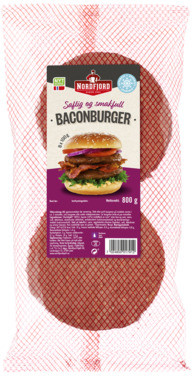 Hamburger m/Bacon 800g Frys