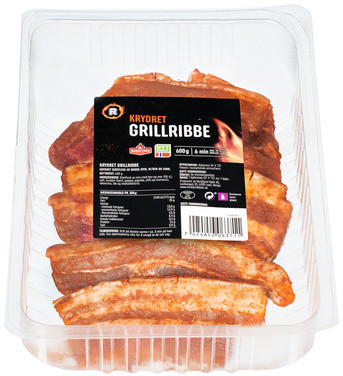 Krydret Grillribbe 600g