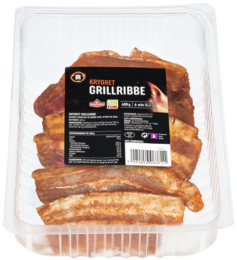 Krydret Grillribbe 600g