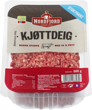 Kvernet Deig av Storfe 14% 600g