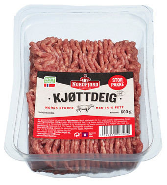 Kvernet Deig av Storfe 14% 600g