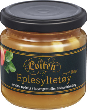 Eplesyltetøy Med Biter, 200g Løiten