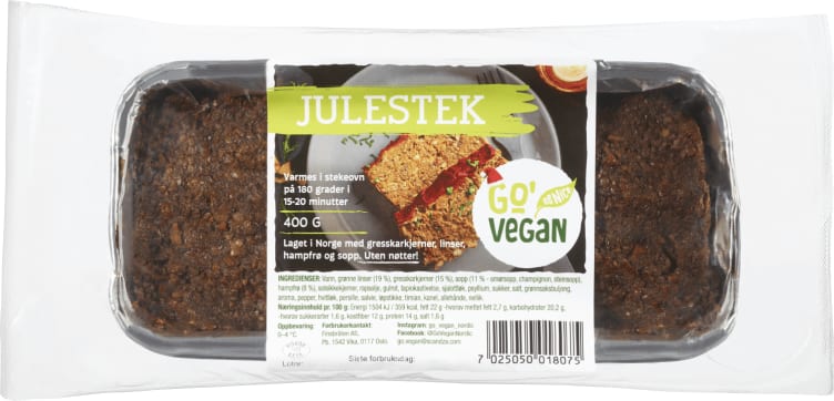 Julestek 400g Go’Vegan