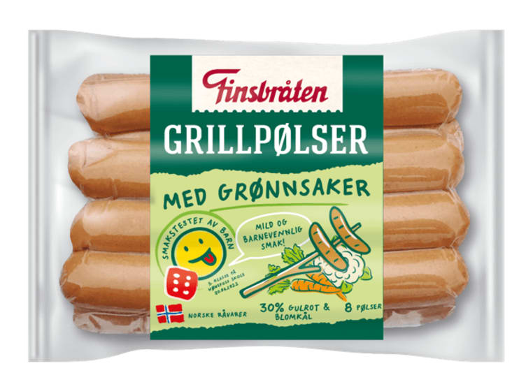 Grillpølse m/Grønnsaker 220g Finsbråten