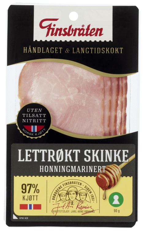 Skinke Lettrøkt Honningmarinert 90g Finsbråten