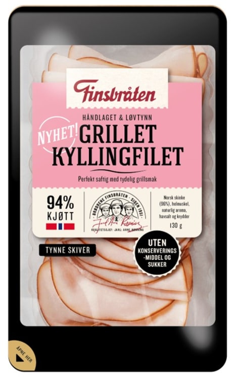 Kylling Gourmet Løvtynn 130g Finsbråten