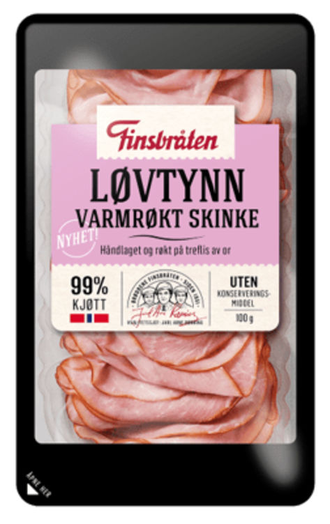 Skinke Lettrøkt Løvtynn 100g Finsbråten