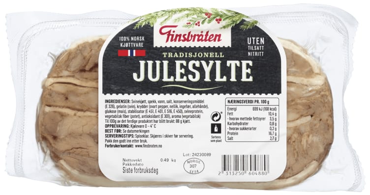 Julesylte Halv Rund 450g Finnsbråten