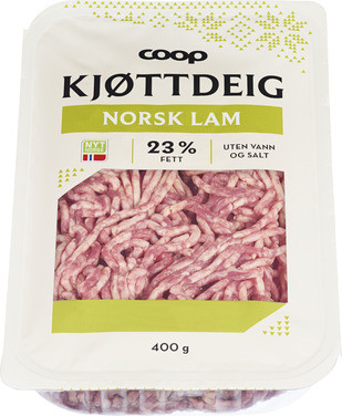 Coop Kjøttdeig av Lam 400g 23%