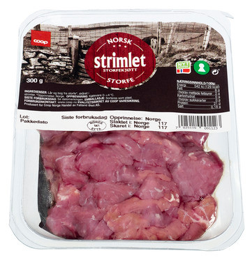 Coop Storfekjøtt Strimlet 300g