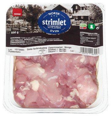 Coop Strimlet Svinekjøtt 550g