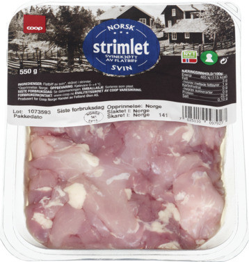 Coop Strimlet Svinekjøtt 550g