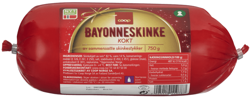 Coop Kokt Bayonneskinke 750g