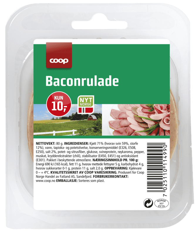 Coop Baconrulade 80g