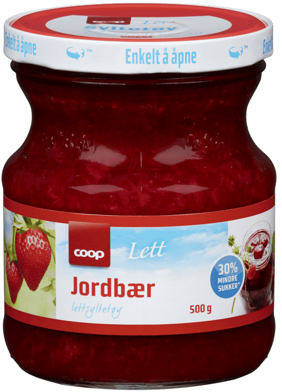 Coop Lett Jordbærsyltetøy 500g