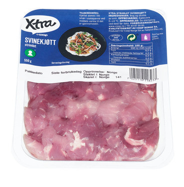 X-tra Svinekjøtt Strimlet 550g