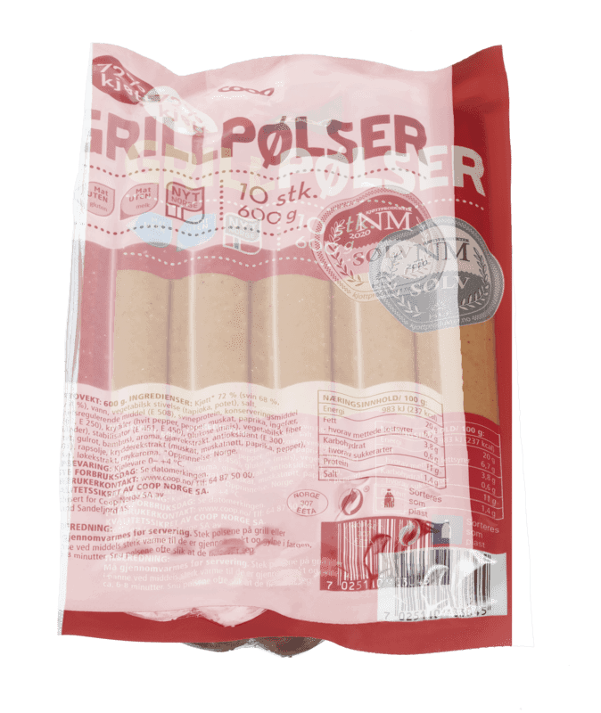 Coop Reale Grillpølser 600g