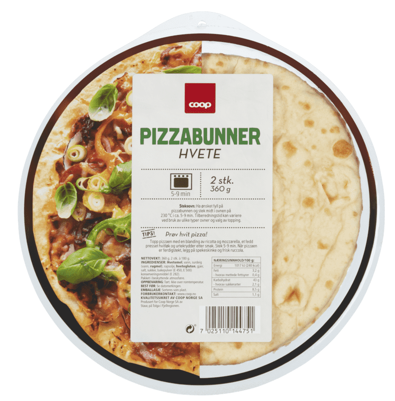 Coop Pizzabunner 2stk a 180g