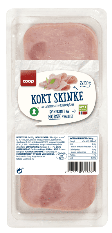 Coop Kokt Skinke 2x100g