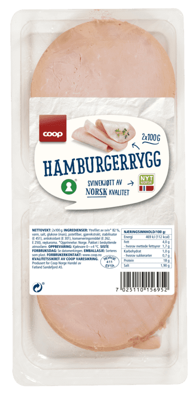 Coop Hamburgerrygg 2x100g
