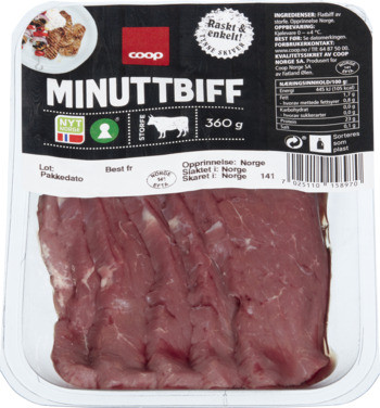 Coop Stf Minuttbiff 360g