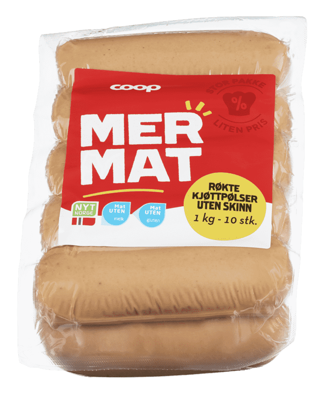 Coop Mer Mat Kjøttpølse uten Skinn 1kg