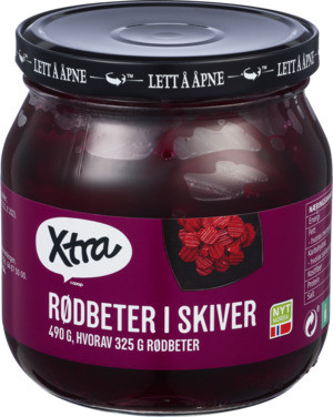 Rødbeter i Skiver 530g X-tra