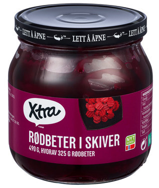 Rødbeter i Skiver 530g X-tra