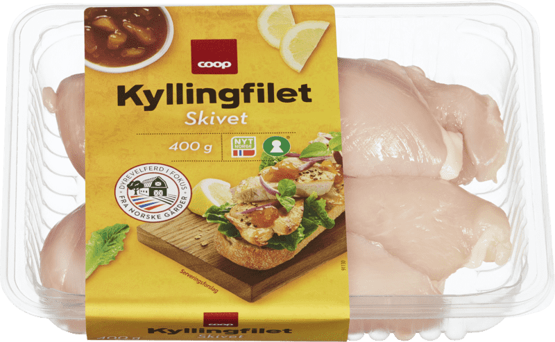 Coop Skivet Kyllingfilet 400g