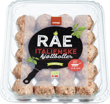Coop Rå Kjøttboller Italienske 360g