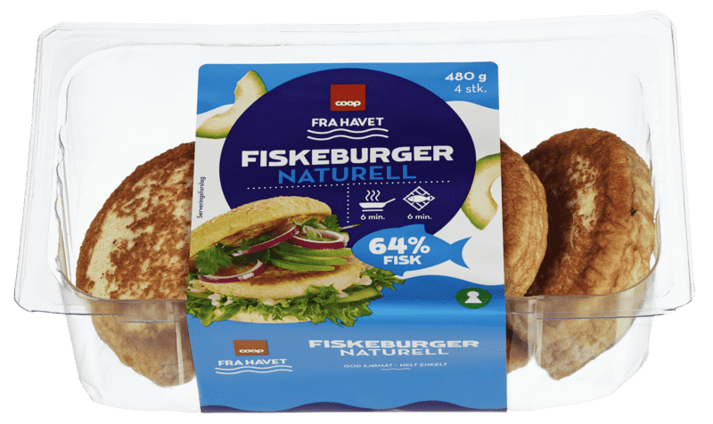 Coop Naturell Fiskeburger 480g