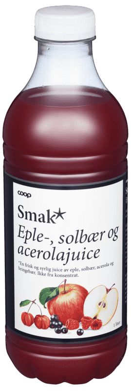 Smak Juice Eple, Solbær & Acerola 1l