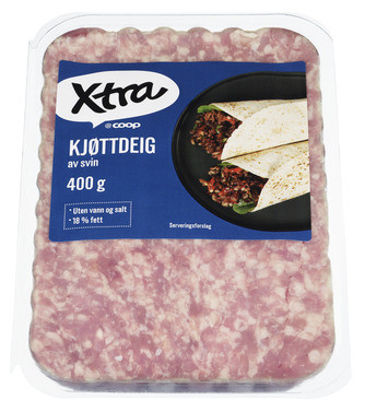 X-tra Svinedeig 18% 400g