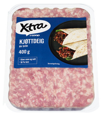 X-tra Svinedeig 18% 400g