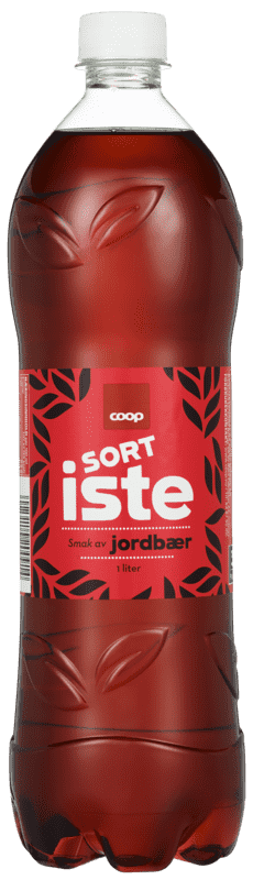 Coop Sort Iste Jordbær 1l