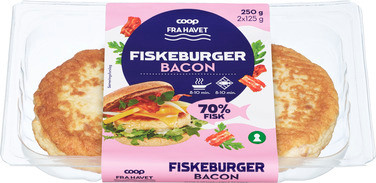 Fiskeburger med Bacon 250g Coop
