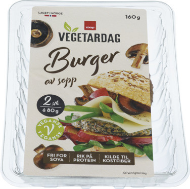 Vegetardag Soppburger 2 X 80g