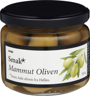 Smak Grønne Hele Oliven Mammut 300g