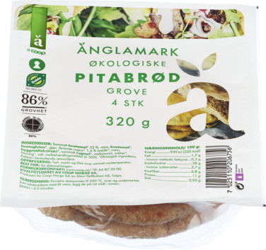 Änglamark Økologiske Pitabrød Grov