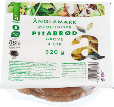 Änglamark Økologiske Pitabrød Grov