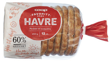 Favorittbröd Havre 12pk 450g Coop