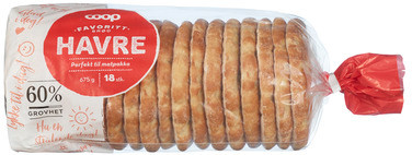 Favorittbröd Havre 18pk 675g Coop