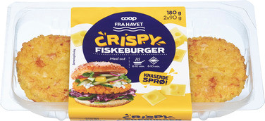 Crispy Fiskeburger med Ost 180g Coop