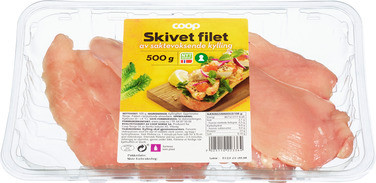 Coop Kyllingfilet Skivet 500g Saktevoksende