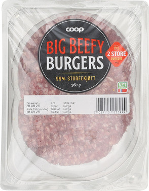 Coop Gp Big Beefy Burgers 360g
