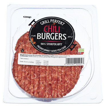 Coop Gp Chili Burgers 300g